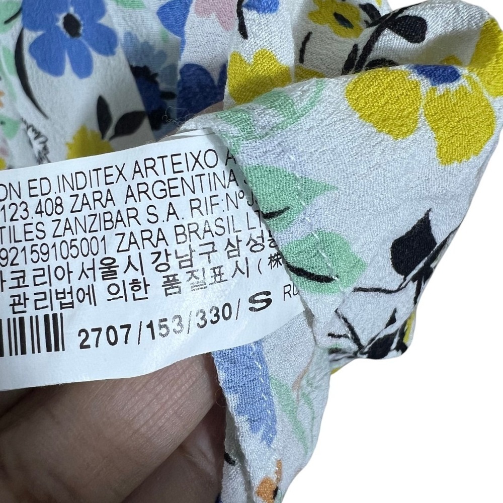 Zara Basic Floral Print Button Front Mini Dress W… - image 6